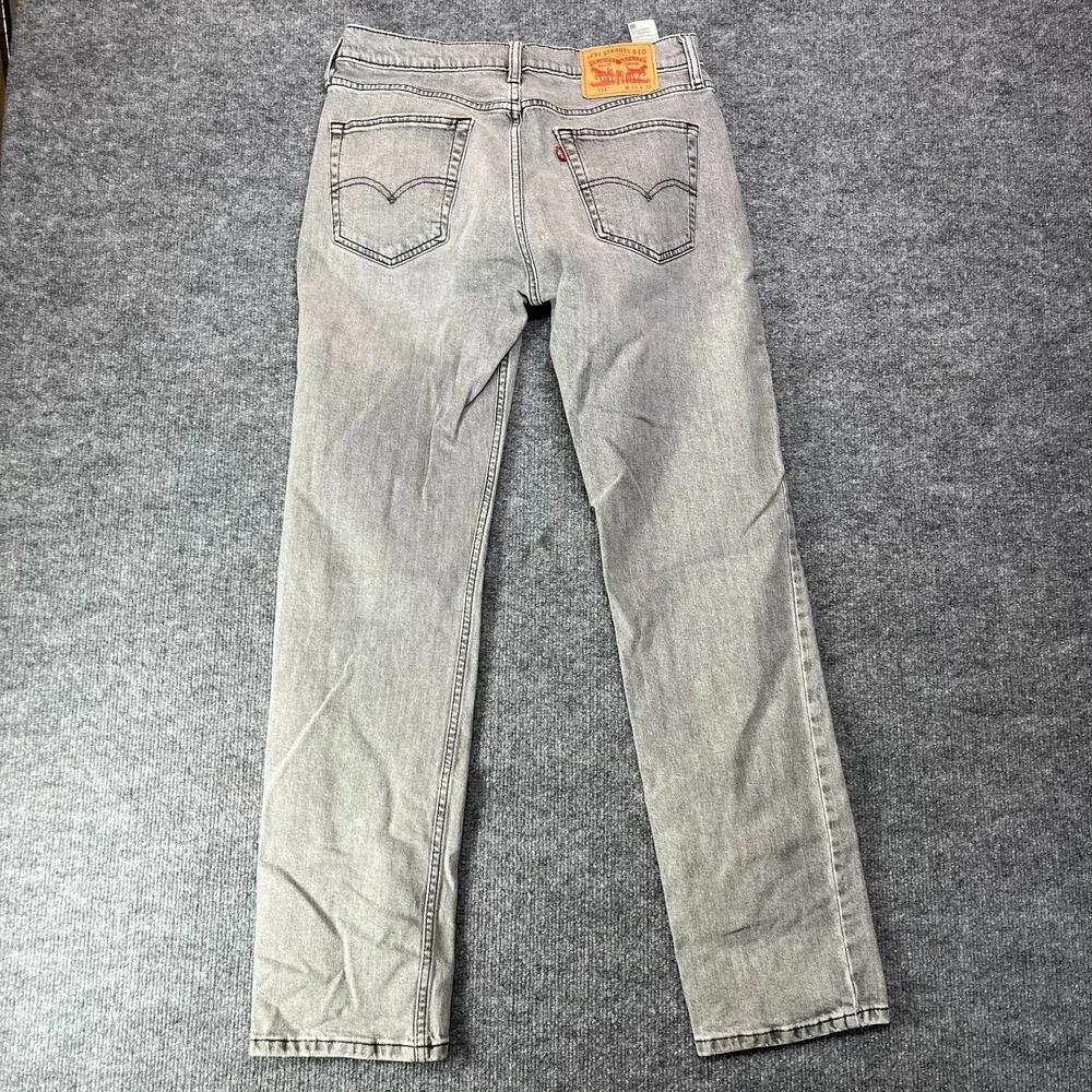 Levi's 514 Straight Jeans Men Gray Denim Stretch Pockets Classic Zip Fly - 31X31